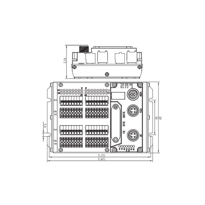 CC-Link协议，IP20, 32DI/DO自适应配置，NPN，终端类型，远程模块，009D51